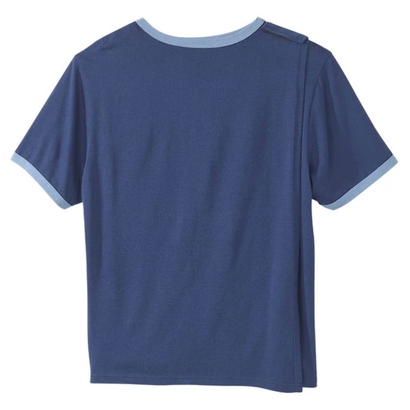 Silverts Men's Open Back Wheelchair Adaptive Active T-Shirt Large Blue - As Is - Picture 4 of 5